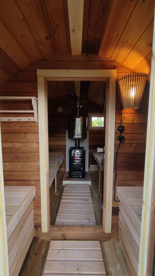 Gutschein für mobile Sauna Fasssauna Saunafass für Wellness & Spa in Heide