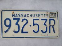 MASSACHUSETTS 1973 Oldtimer Nummernschild Nordrhein-Westfalen - Schloß Holte-Stukenbrock Vorschau