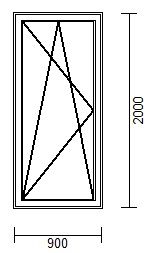 Balkontür 900x2000mm 90x200cm 3-fach verglast Weiss Neu Ovp Li/Re in Köthen (Anhalt)