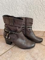 Damen Stiefelette Jana gefüttert 7 H 40,5| dunkelgrau neuwertig Hessen - Groß-Zimmern Vorschau