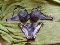 Hunkemöller Bikini 70D gerippt weiß-anthrazit Rostock - Evershagen-Süd Vorschau