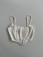 Korsett Oberteil Corsage Bustier Creme Weiß XS Baden-Württemberg - Pfinztal Vorschau