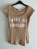 Damen Tshirt H&M Beige mit Aufdruck Größe XS Bayern - Vöhringen Vorschau