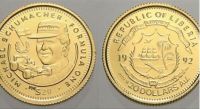 Liberia 20 Dollars Goldmünze 1/25 Unze 1992 Michael Schumacher Rheinland-Pfalz - Hüblingen Vorschau