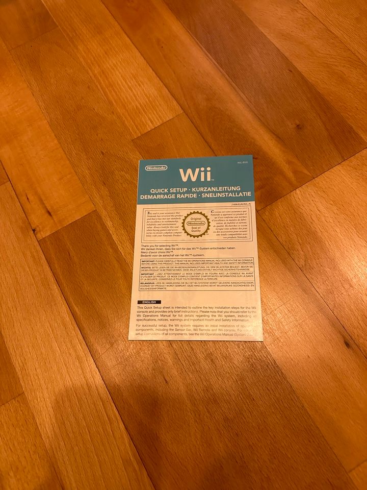 Nintendo Wii Anleitung Handbuch Remote Nunchuk Kurzanleitung 2007 in Raesfeld