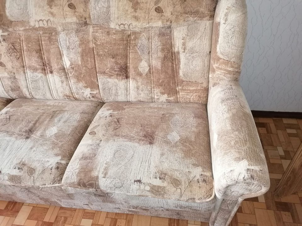 Couchgarnitur - Sofa 180 x 56 cm mit 2 Sesseln in Marienberg