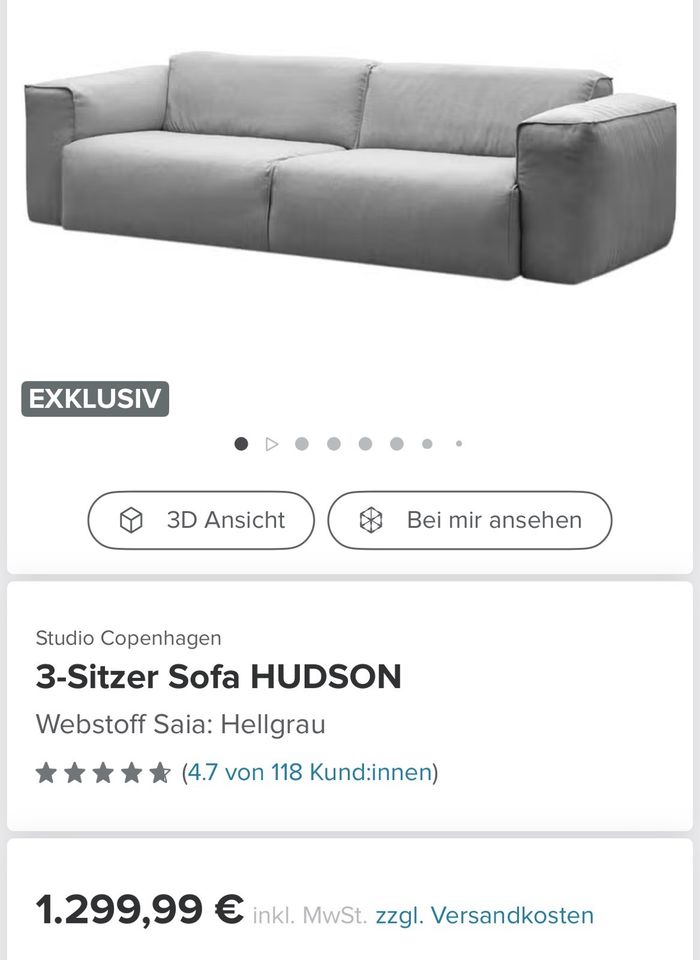 3sitzer Sofa Hudson in Löwenstein