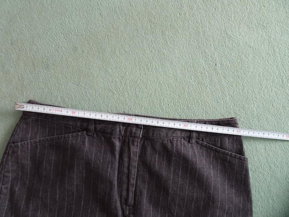 Jeans Mini-Rock, anthrazit mit Längsstreifen, H&M in München