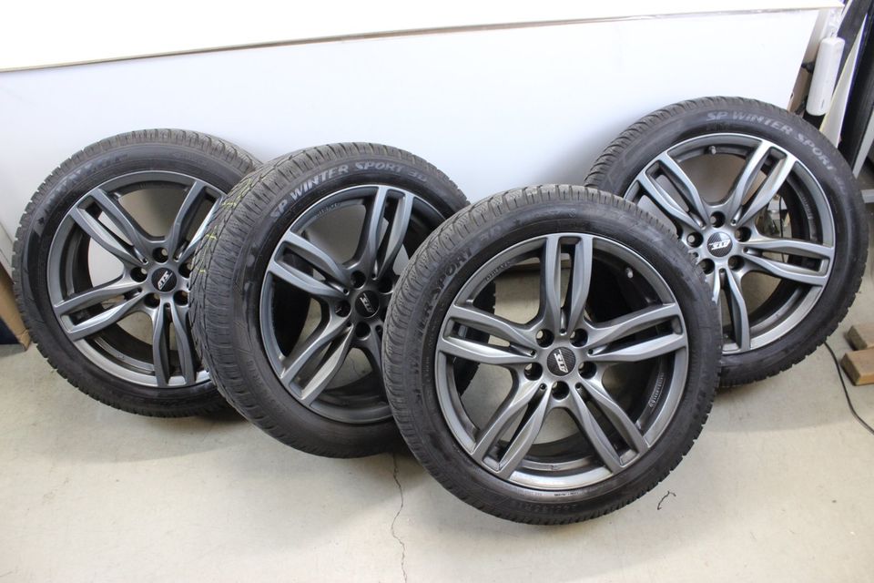 4 Alufelgen 8X18 5/112 ET30 Dunlop SP Winter  Sport 3D 245/45 R18 100V 18 Zoll BMW G30 5er in Rosbach (v d Höhe)