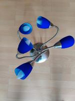 Lampe mit 5 blauen Glasschirmen Bayern - Memmelsdorf Vorschau