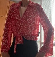 Damenbluse HUGO, Gr.36, rot/weiß, weite Ärmel,kurze Form Berlin - Mitte Vorschau