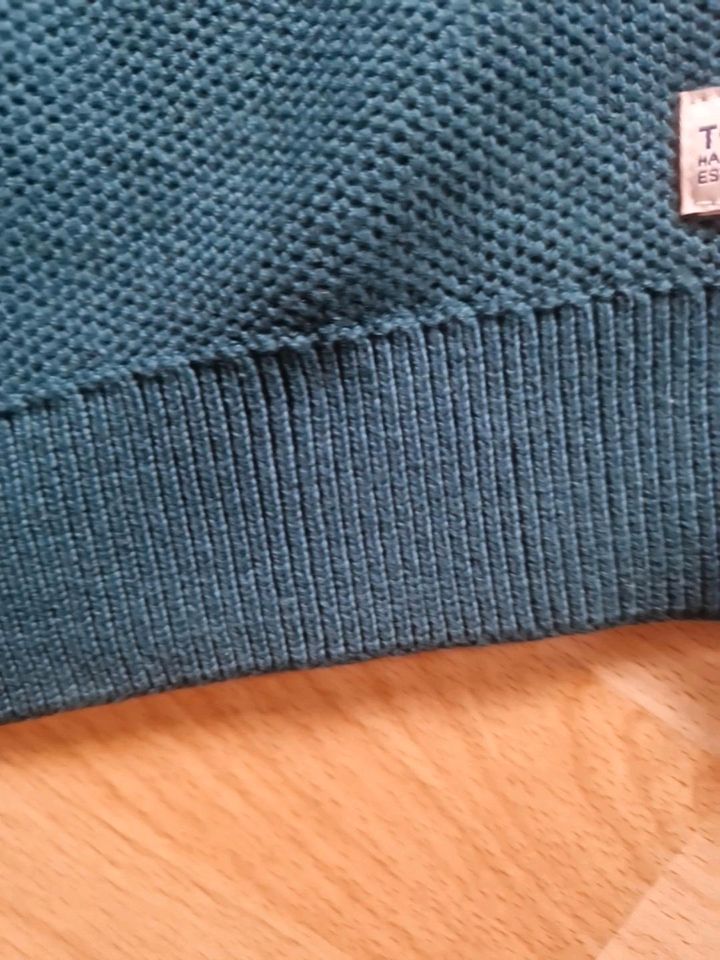 Tom Tailor Herren Pullover Sweatshirt L / XL Grün Uni Langarm in Arendsee (Altmark)