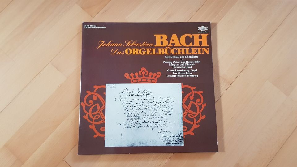 Vinyl Doppel LP, J.S. Bach, Das Orgelbüchlein in Edingen-Neckarhausen