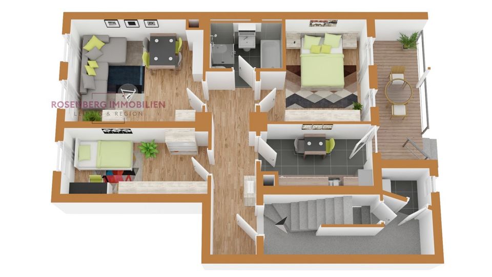 Hochwertige 3-Zimmerwohnung inkl. eigenem Garten & KFZ-Stellplatz im Herzen von Leipzig-Stötteritz in Leipzig