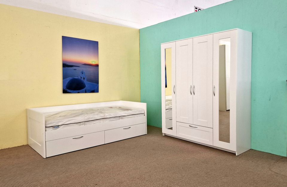 ❌ SOFORT ABHOLBEREIT / ⭐️ NEU - Bett Doppelbett Schrank Jugendbett Ausziehbett Etagenbett Kinderbett Lattenrost Schublade 2 Schlafplätzen Kinderschrank Kleiderschrank Schrank in Pampow