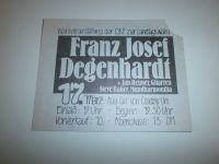 Franz Josef Degenhardt - Alte Eintrittskarte - Ticket-Fanartikel Niedersachsen - Oldenburg Vorschau