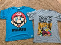 T-Shirt, Super Mario, Angry Birds, 158, 164, grau, blau Niedersachsen - Braunschweig Vorschau