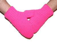 Damen Handschuhe Fäustlinge Wolle Pink Handarbeit - HS02 Hessen - Borken Vorschau