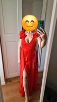 Rotes langes Abendkleid von ASOS - 36, mit Bein-Schlitz Bayern - Oberhausen a.d. Donau Vorschau