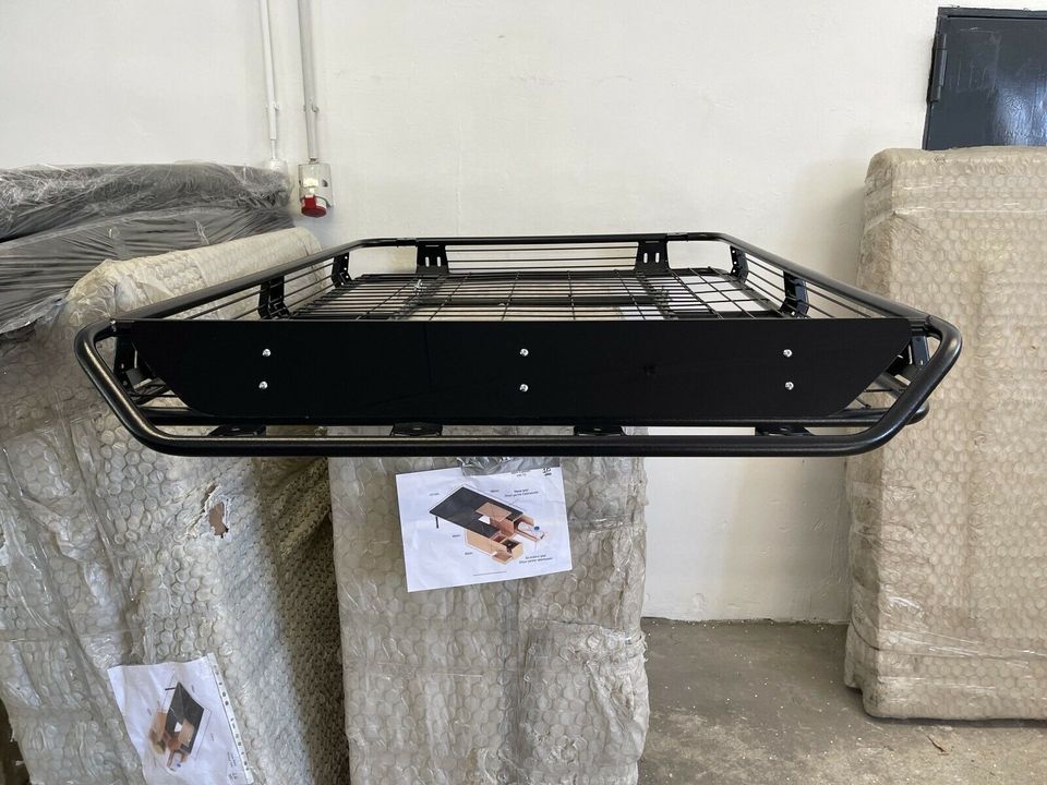 Auto Dachkorb Universal schwarz Gepäckkorb aus Stahl 160x112x13cm