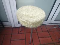 Vintage DDR Hocker Plüschhocker hellgrün Berlin - Tempelhof Vorschau