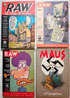 4 comics, 3 x RAW magazine (Penguin),  1 x  Maus - Art Spiegelman Amrum - Norddorf Vorschau