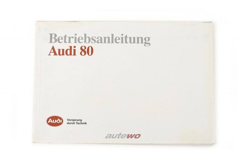 901.561.880.00 Audi 80 Typ 89 Betriebsanleitung deutsch, Ausgabe in Wipperfürth