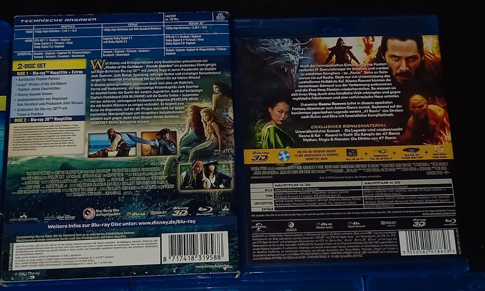 14 Blu-rays in 3D, X-Men, Spider-Man, Fluch der Karibik, 47 Ronin in Bocholt