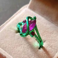 Damen Ring 64 20,5 "Eiscreme" grün verchromt großem lila Zirkonia Nordrhein-Westfalen - Haan Vorschau