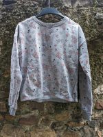 Sweatshirt grau, kurz geschnitten mit all over Print 158/ 164 Hessen - Oestrich-Winkel Vorschau