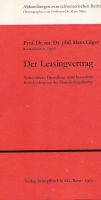 Der Leasingvertrag. Systematische Darstellung, Bern 1977. Niedersachsen - Laatzen Vorschau