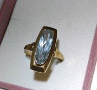 Vintage Gelbgold 333er Ring mit blauem Stein Größe 58-59 Düsseldorf - Flingern Nord Vorschau