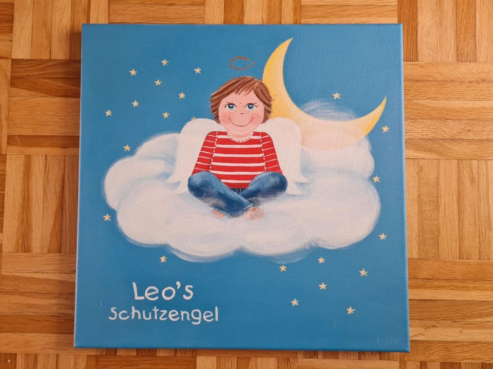 Schutzengel Bild Leo, Gemälde Geburtsgeschenk Taufe in Laumersheim