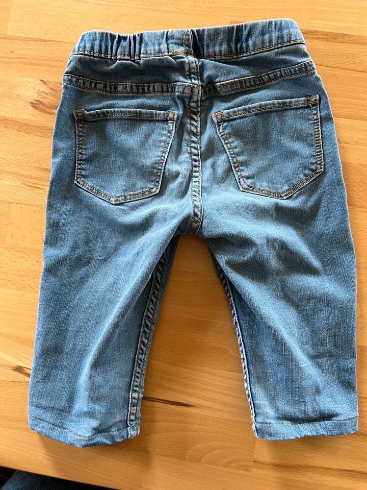 H&M Jeans Leggings 3/4 kurze Hose Shorts Denim 116 Blau Capri in Großenlüder