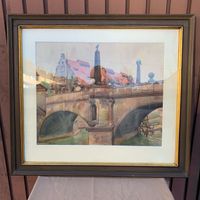 Aquarell Heinrich Rettner 1937 Karlsbrücke Nürnberg antik Bild Nürnberg (Mittelfr) - Mitte Vorschau