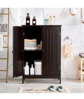 NEU Costway Badkommode Regal Schrank Kommode Braun Doppeltür Berlin - Westend Vorschau