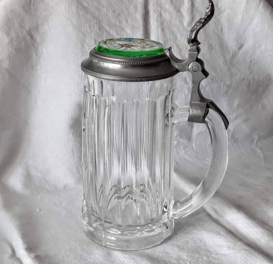 Sammler Krüge Bierkrüge Porzellan Steingut Glas mit Zinndeckel in Oberhausen
