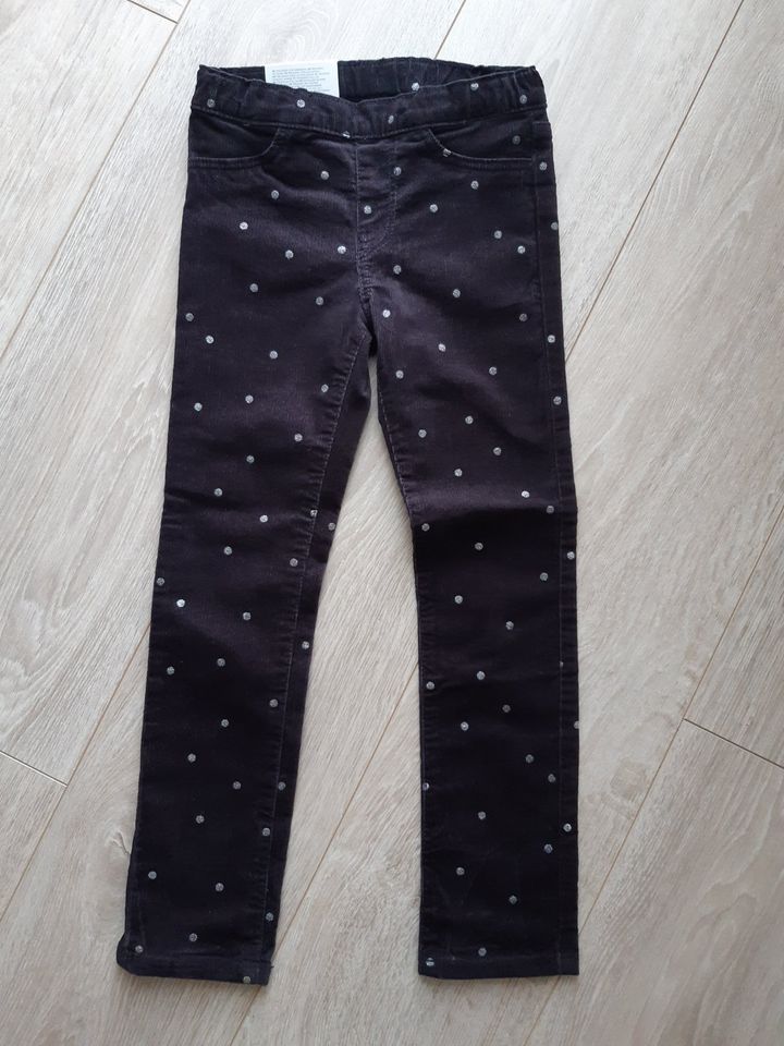 Treggings Hose H&M Größe 116 NEU grau silberne weiße Punkte in Leipzig