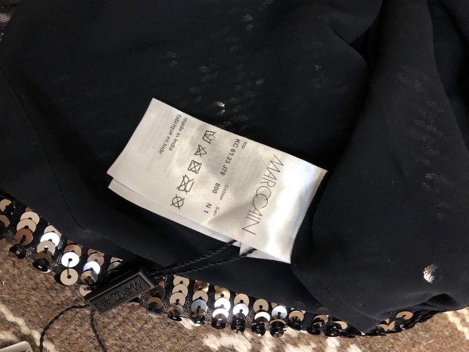 Marc Cain ❤️ Top Pailletten Silber schwarz Samt ❤️ N1 34 36 XS in Hamburg