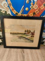 Landschaftsaquarellmalerei Aquarell signiert Vintage Bild um 1900 Berlin - Neukölln Vorschau