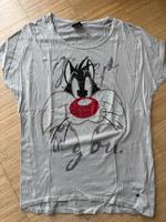 Frogbox  Looney Tunes T-Shirt Damen hellgrau „Silvester“ S Baden-Württemberg - Lörrach Vorschau