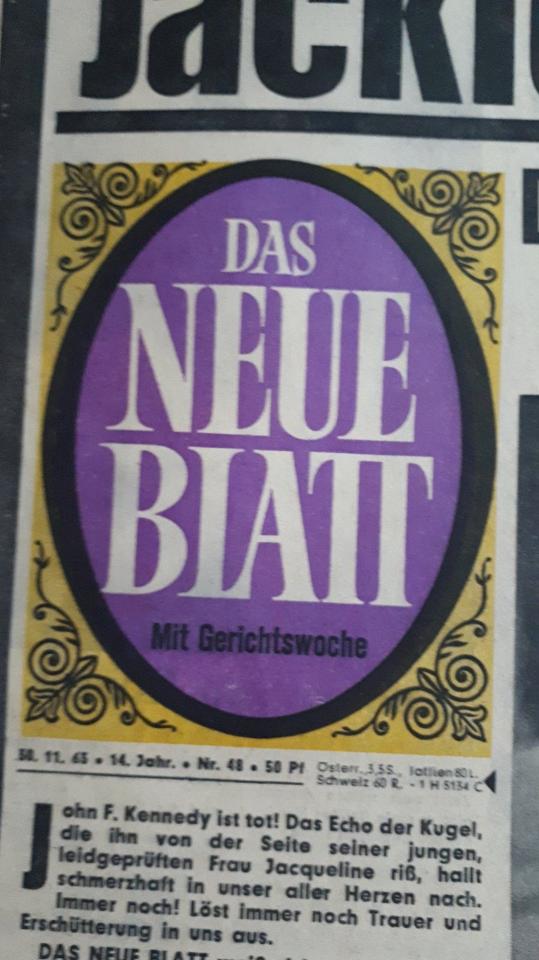 Alte Illustrierte, Das NEUE BLATT, BRAVO- Fernsehprogramm, 1963 in Regensburg