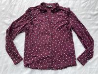 dunkelrote Bluse mit blauen Punkten von Clockhouse, Gr. 34 Bayern - Thyrnau Vorschau