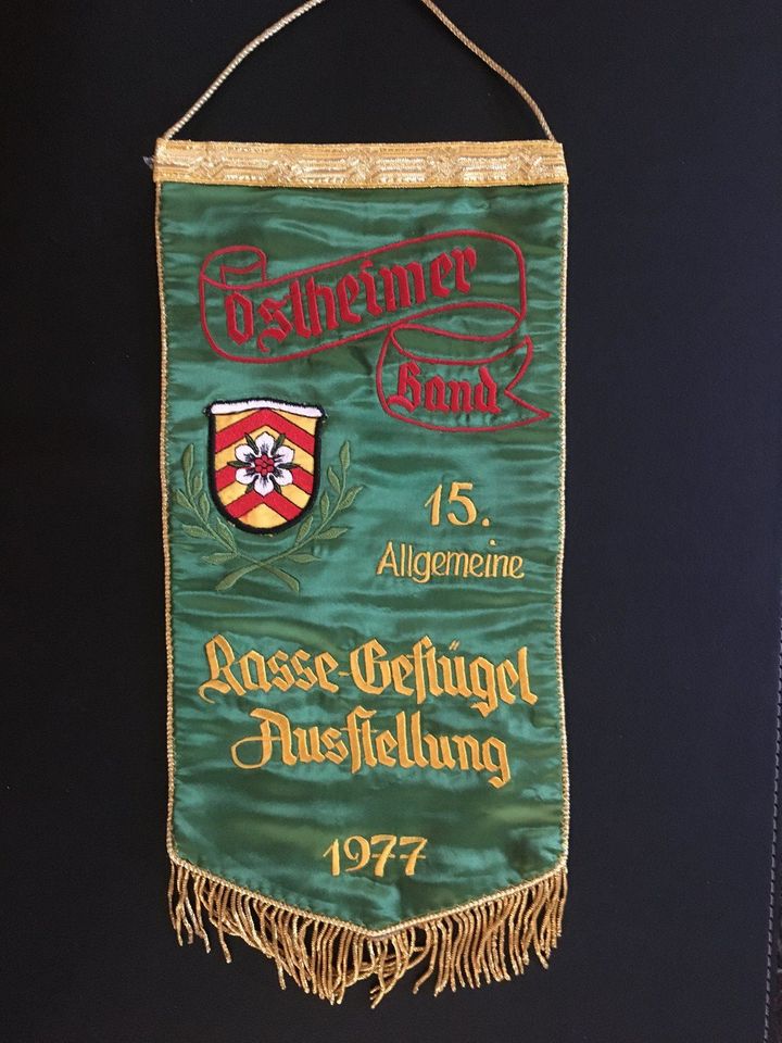 2 Flaggen Rasse-Geflügel-Ausstellung Ostheim (Nidderau) 1971 + 77 in Frankfurt am Main