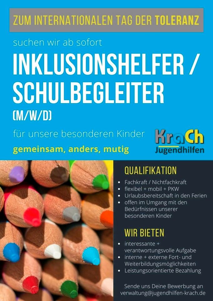 Schulbegleiter // Integrationshelfer // Inklusionshelfer (m/w/d) in Grevenbroich
