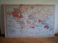 XXl Bild Weltkarte 100x150 cm Retro Vintage Leinwand Sachsen-Anhalt - Bitterfeld Vorschau