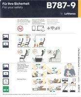 LUFTHANSA Boeing B787-9 Safety Card Rheinland-Pfalz - Schweich Vorschau