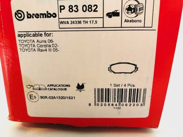 Brembo Neue Verpackte Bremsbeläge Vorderachse für Toyota ! in Schömberg