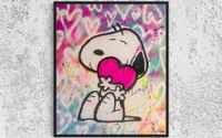 ✅ Ma×imo - Snoopy Love / 105x85 cm. Acrylbild, Pop Art, Kunst Nordrhein-Westfalen - Horstmar Vorschau