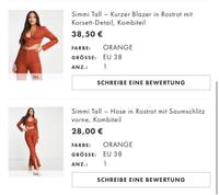 Kombiteil/Blazer/Hose, Orange/braun, Gr.38,NEU!! Baden-Württemberg - Kuchen Vorschau